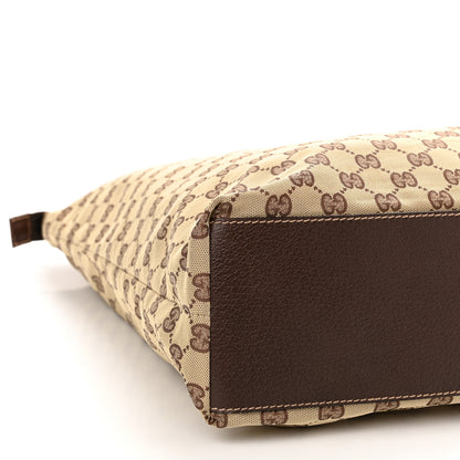 Gucci GG Monogram Large Web Handle Vertical Tote Dark Brown 9 of 10