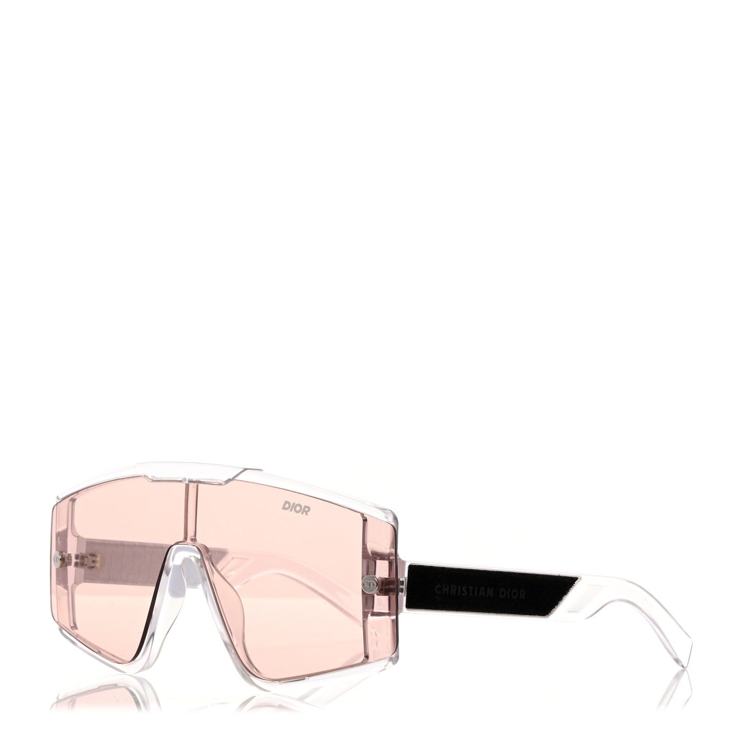 Acetate Diorxtrem MU Oblique Mask Sunglasses Crystal