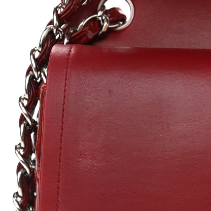 Chanel Patent Quilted Jumbo Double Flap Red 9 of 11