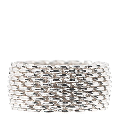 Tiffany Sterling Silver Somerset Mesh Ring 47 4.25 3 of 4