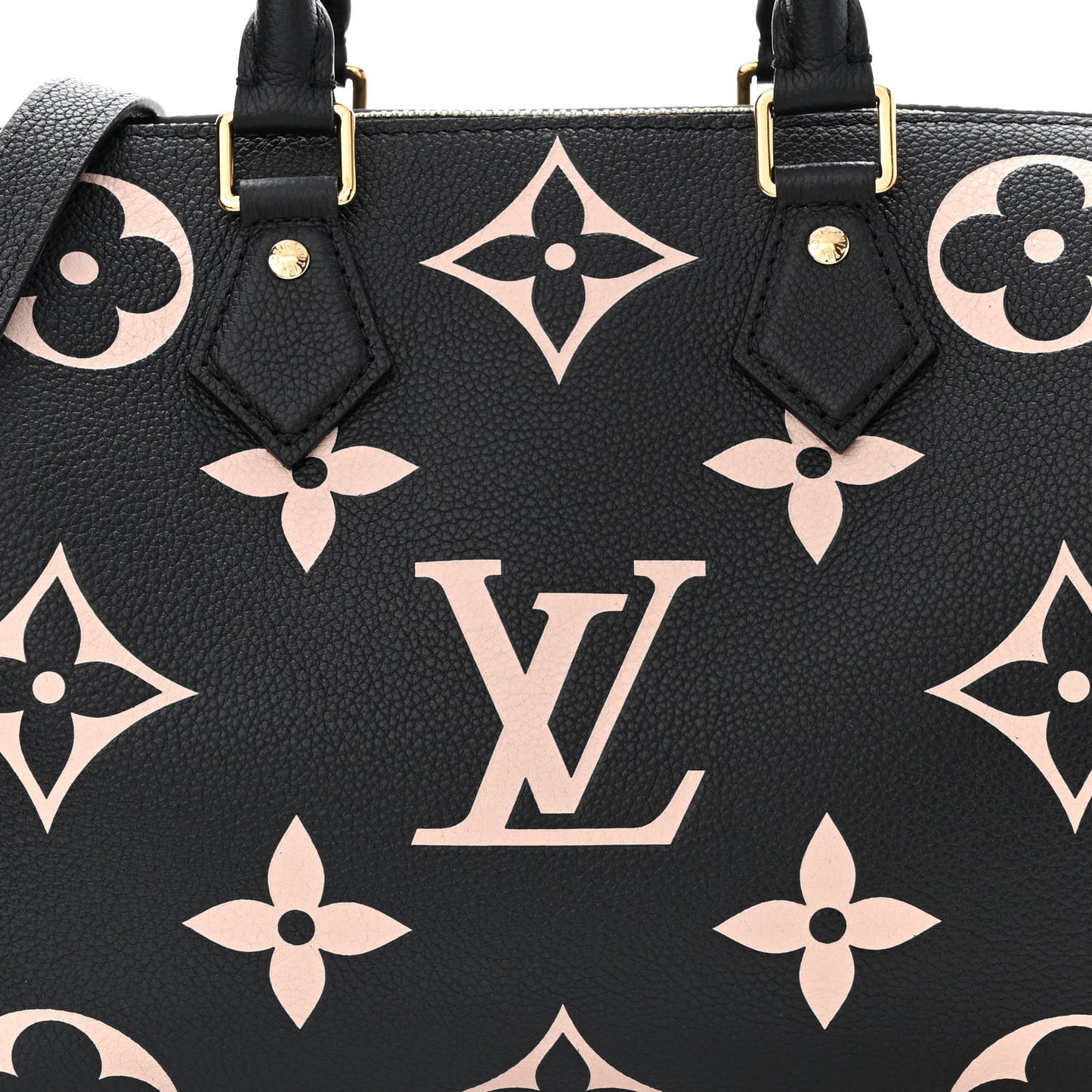 Empreinte Monogram Giant Speedy Bandouliere 25 Black Beige
