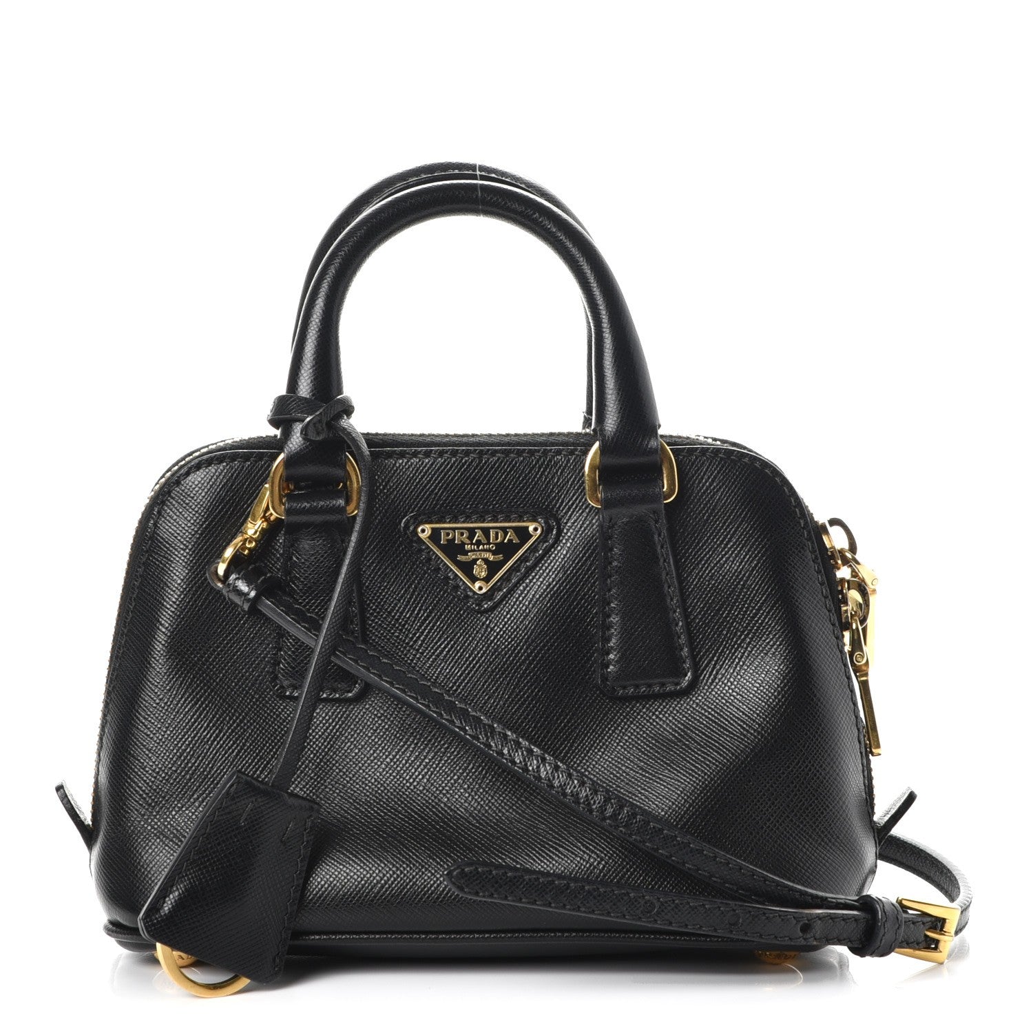 Prada Saffiano Lux Mini Promenade Tote Black 1 of 9