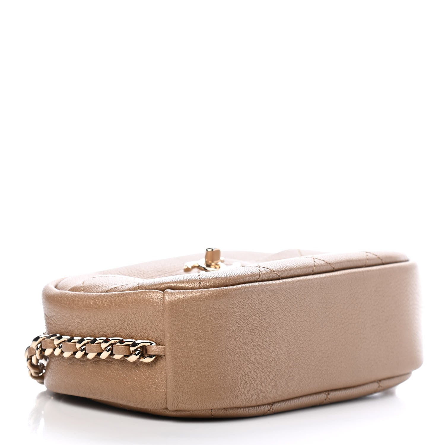 Chanel Metallic Goatskin Small Casual Trip Camera Case Beige 3 of 8