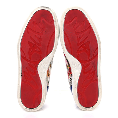 Christian Louboutin Calfskin Patent Womens Louis Junior Spikes Vieria Orlato Flat Sneakers 36.5 Version Multicolor 7 of 12