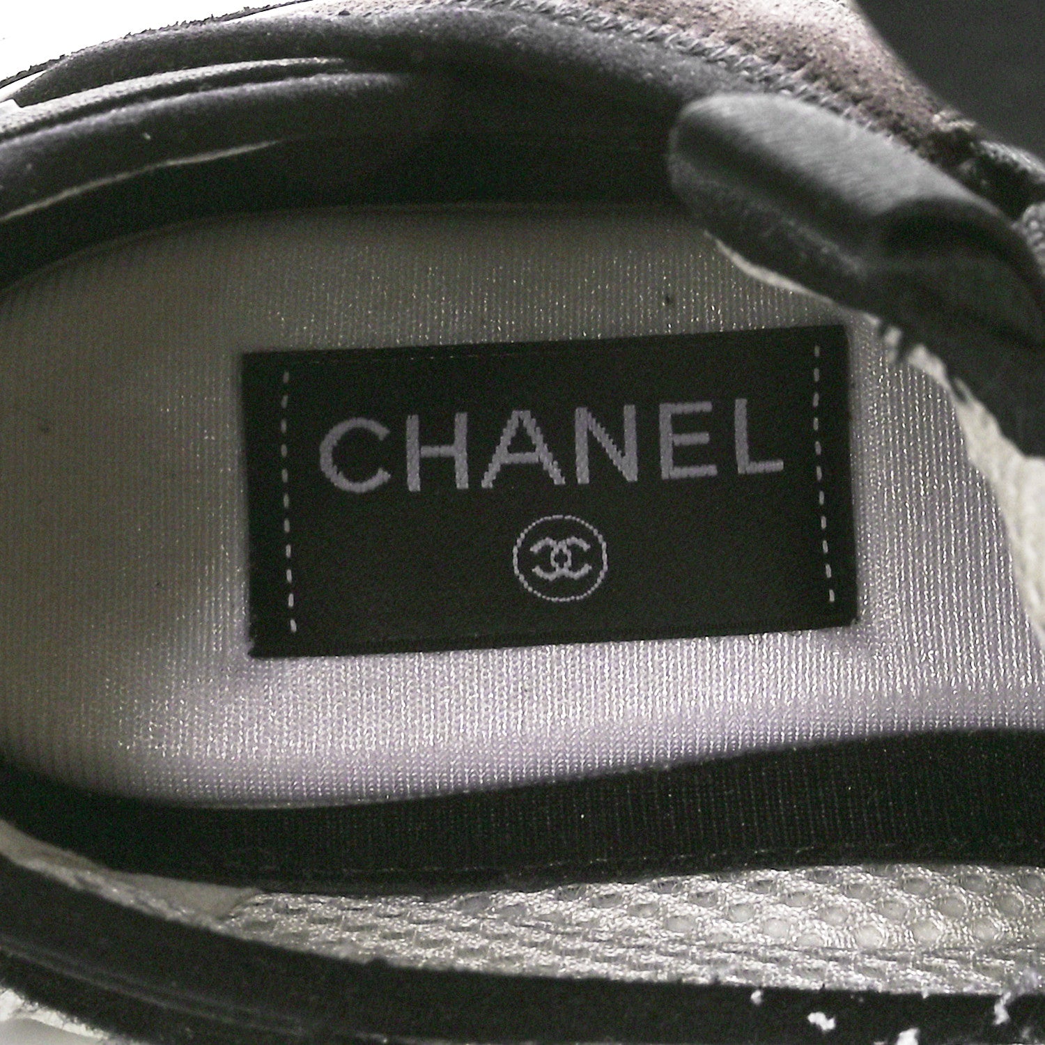 Chanel Velvet Calfskin CC Sneakers 39 Black 7 of 8