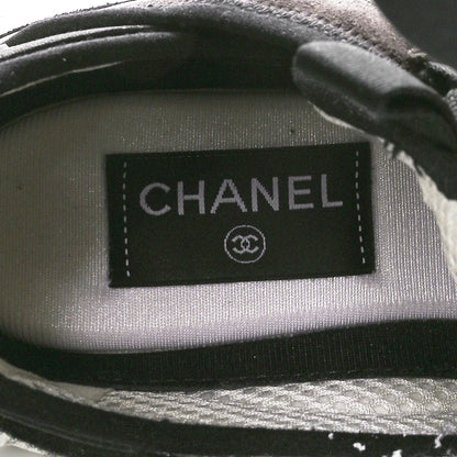 Chanel Velvet Calfskin CC Sneakers 39 Black 7 of 8