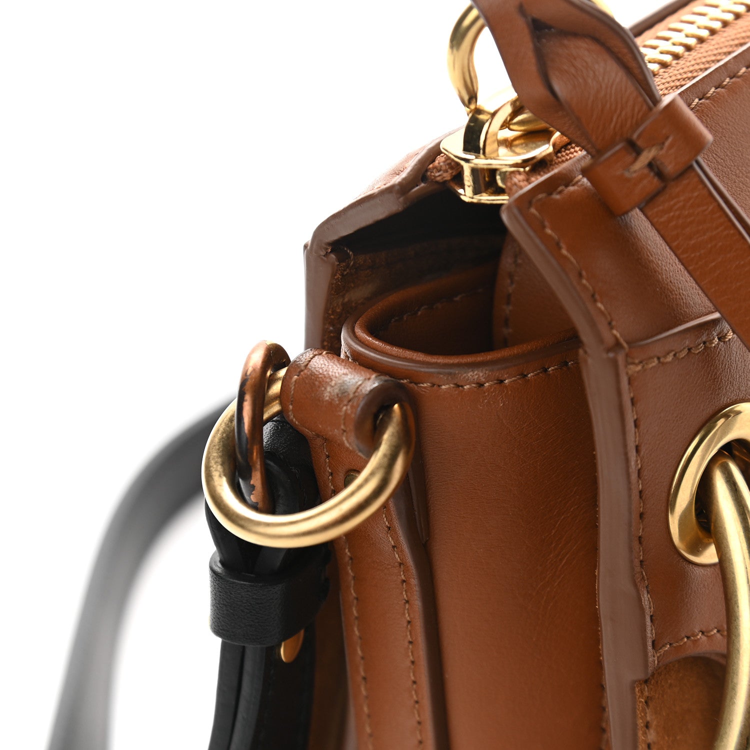 Chloe Calfskin Suede Small Roy Bag Caramel 9 of 9