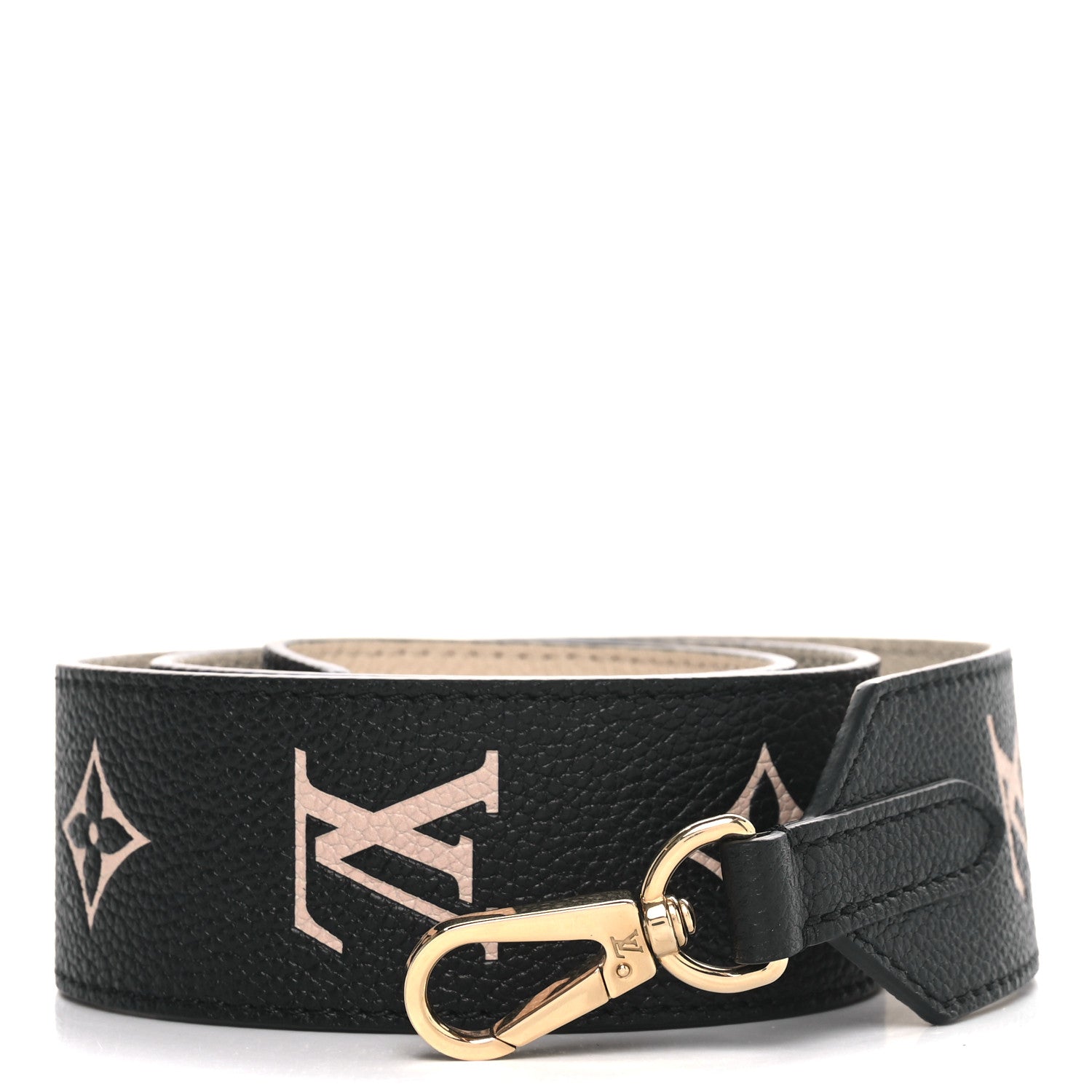 Louis Vuitton Empreinte Monogram Bandouliere Shoulder Strap Black Beige 1 of 5