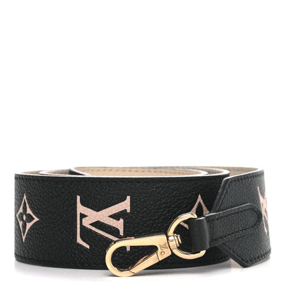 Louis Vuitton Empreinte Monogram Bandouliere Shoulder Strap Black Beige 1 of 5