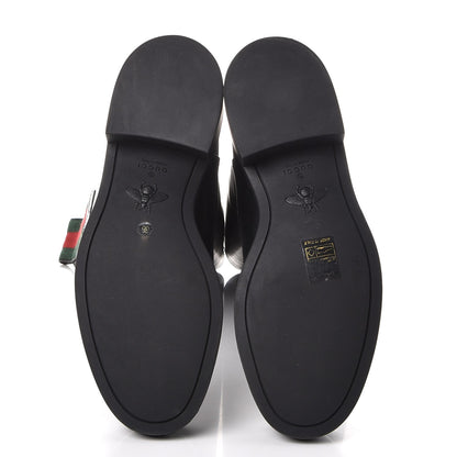 Gucci Calfskin Web Bee Riding Boot 36 Black 5 of 9
