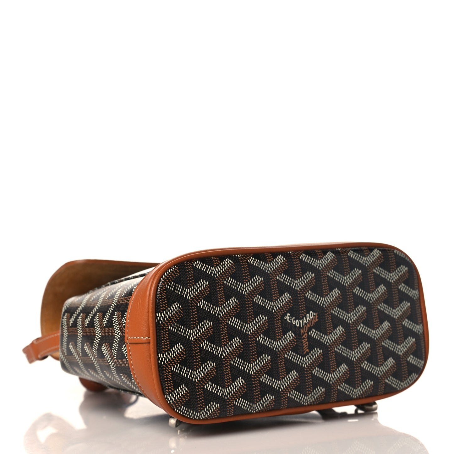 Goyardine Calfskin Mini Alpin Backpack Black Gold
