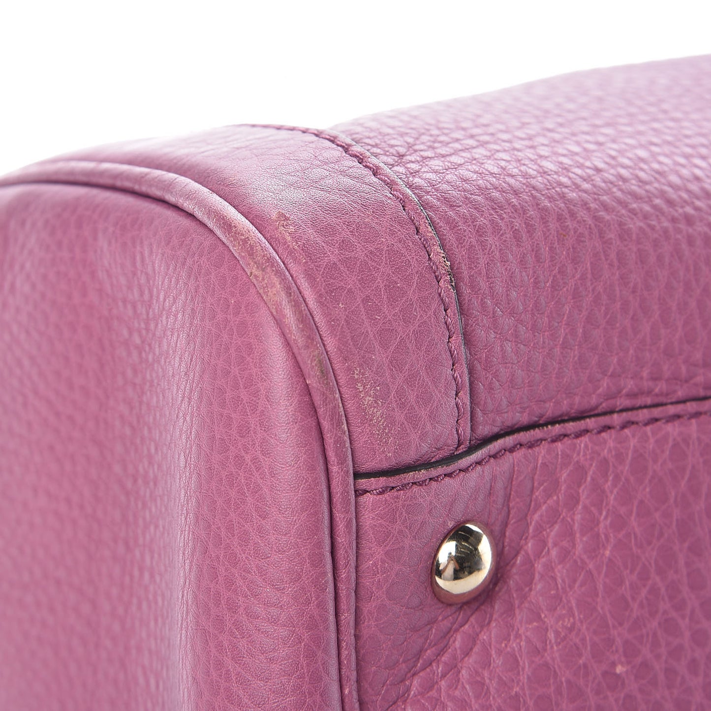 Pebbled Calfskin Medium Soho Boston Fresia Rose