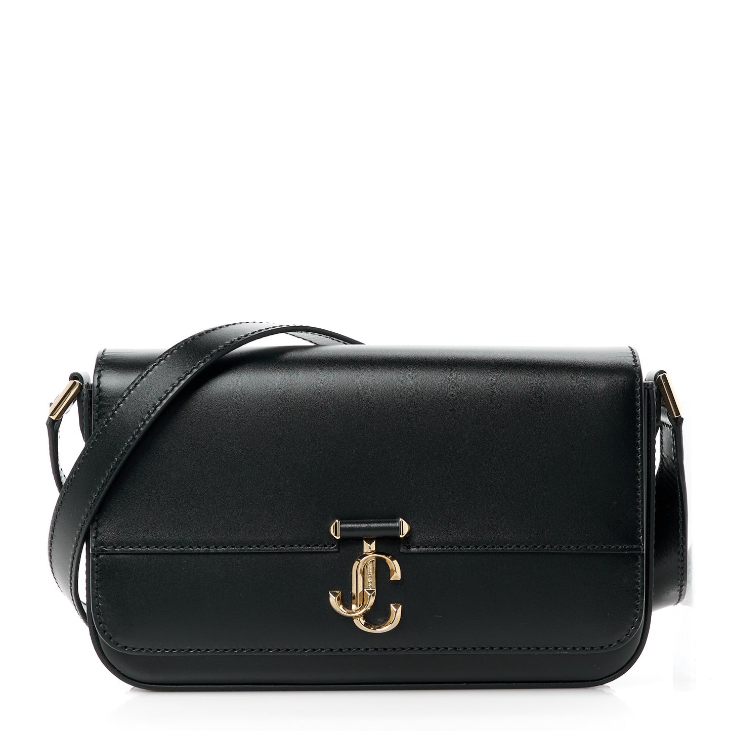Calfskin Avenue Shoulder Bag Black
