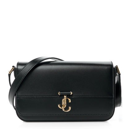 Jimmy Choo Calfskin Avenue Shoulder Bag Black 1 of 14
