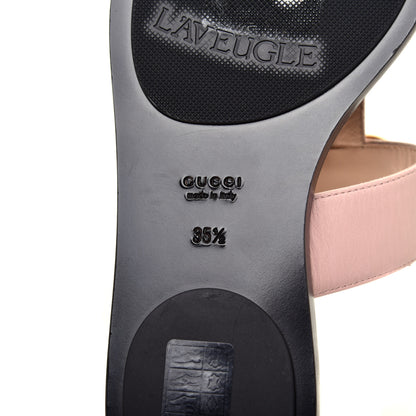 Gucci Calfskin GG Marmont Thong Sandals 35.5 Perfect Pink 6 of 7