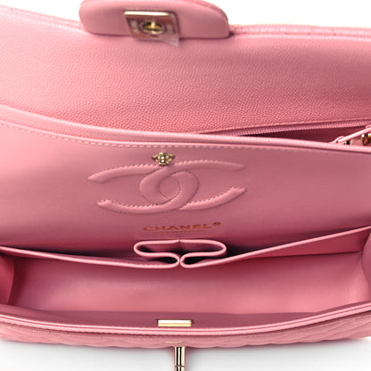 Chanel Caviar Quilted Medium Double Flap Pink 4 of 11