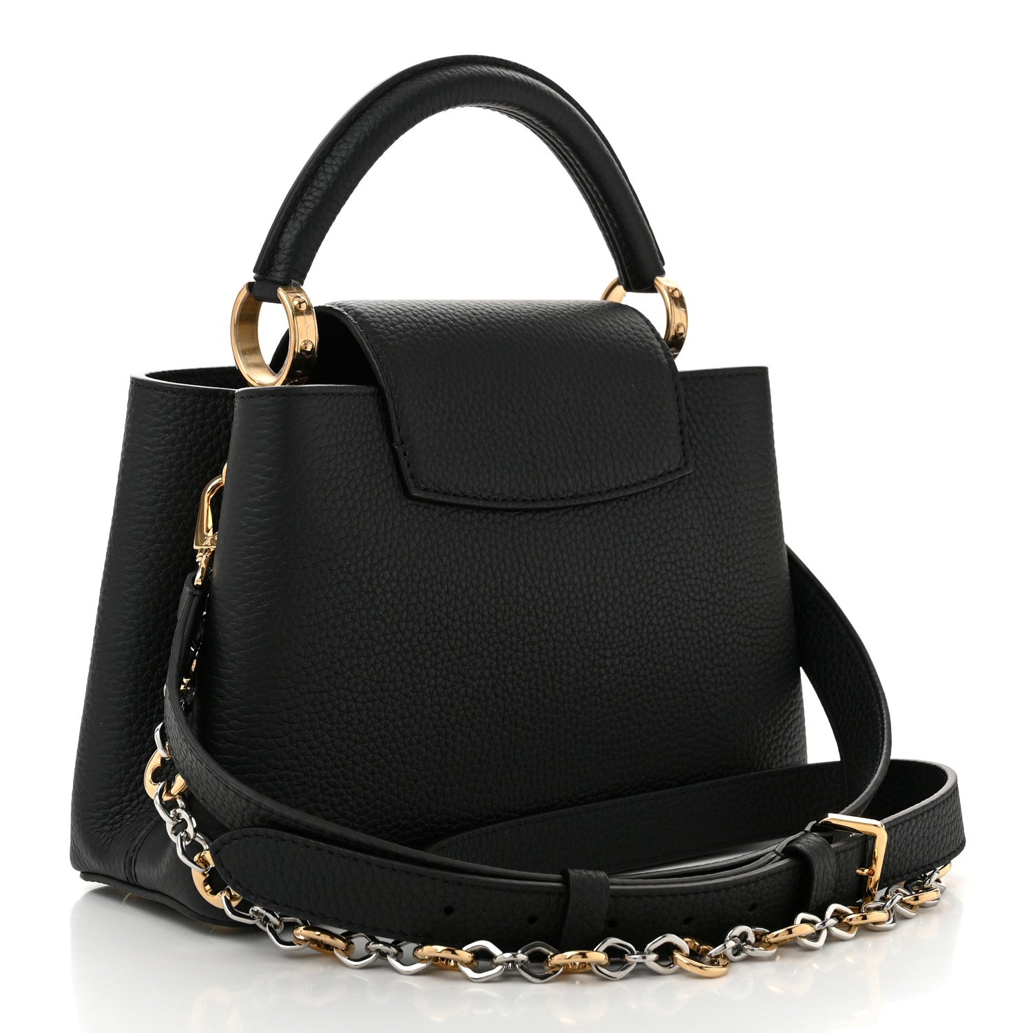 Louis Vuitton Taurillon Chain On You Capucines BB Black 3 of 9