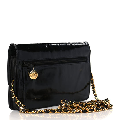 Chanel Patent Timeless CC Wallet On Chain WOC Black 2 of 11