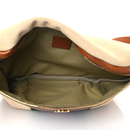 Gucci Vintage Canvas Web Belt Bag Sand Cuir 4 of 9