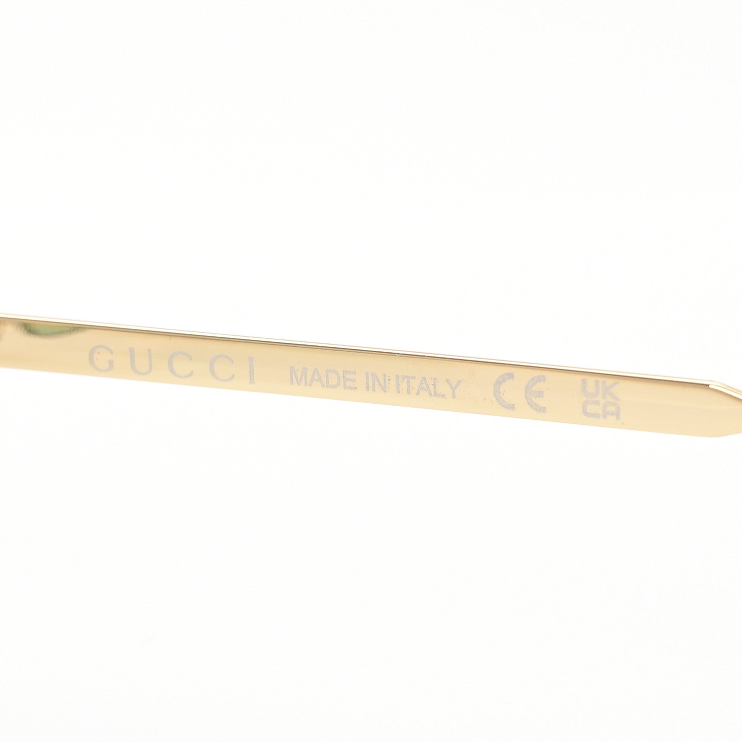 Gucci Metal Rectangular Sunglasses GG1457S Green Gold 5 of 9