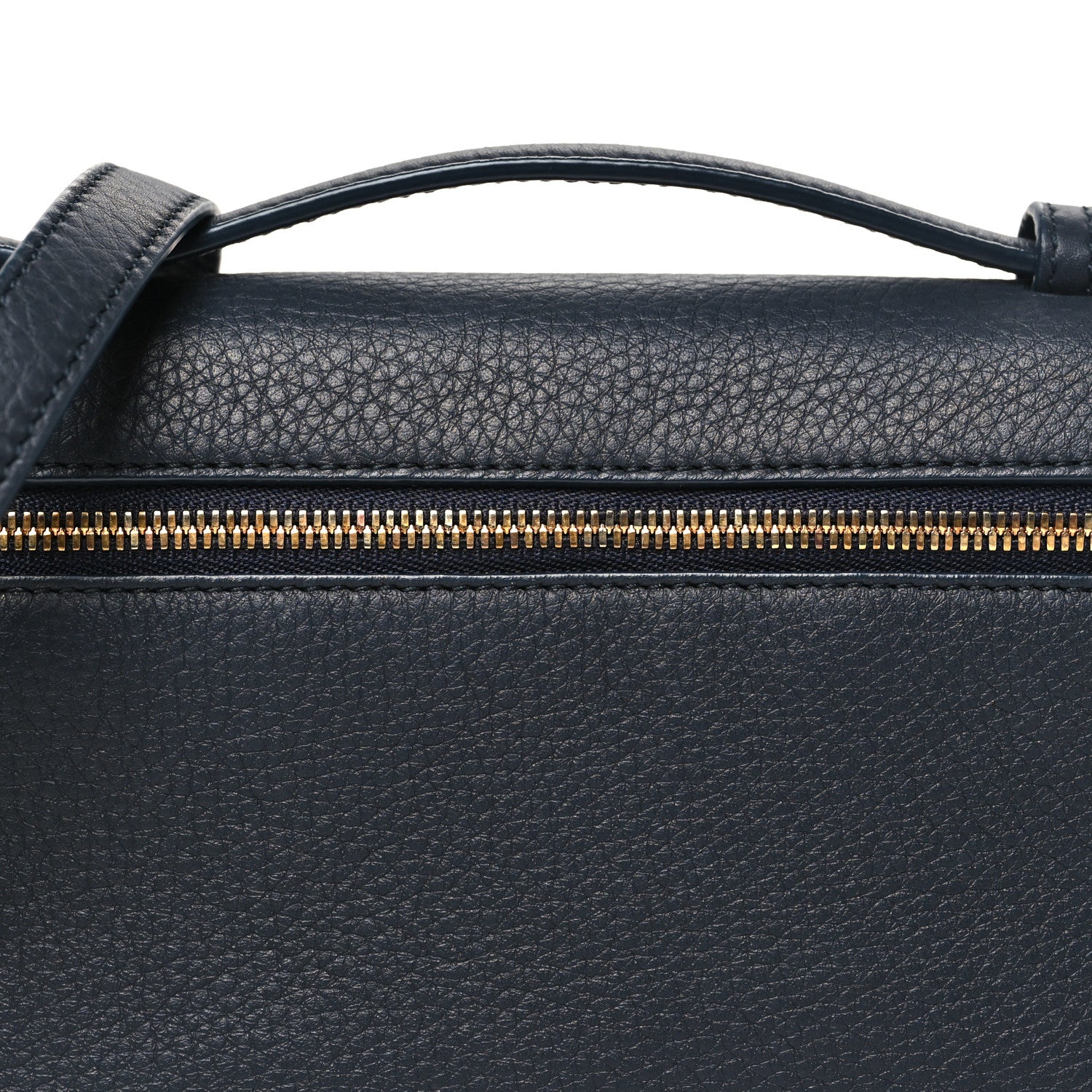 Loro Piana Grained Calfskin L19 Extra Pocket Pouch Navy 7 of 10