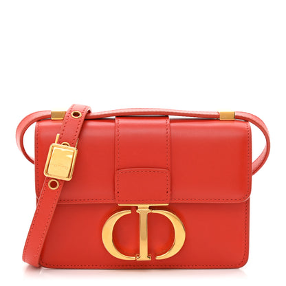 Christian Dior Smooth Calfskin Micro 30 Montaigne Flap Bag Orange 1 of 8