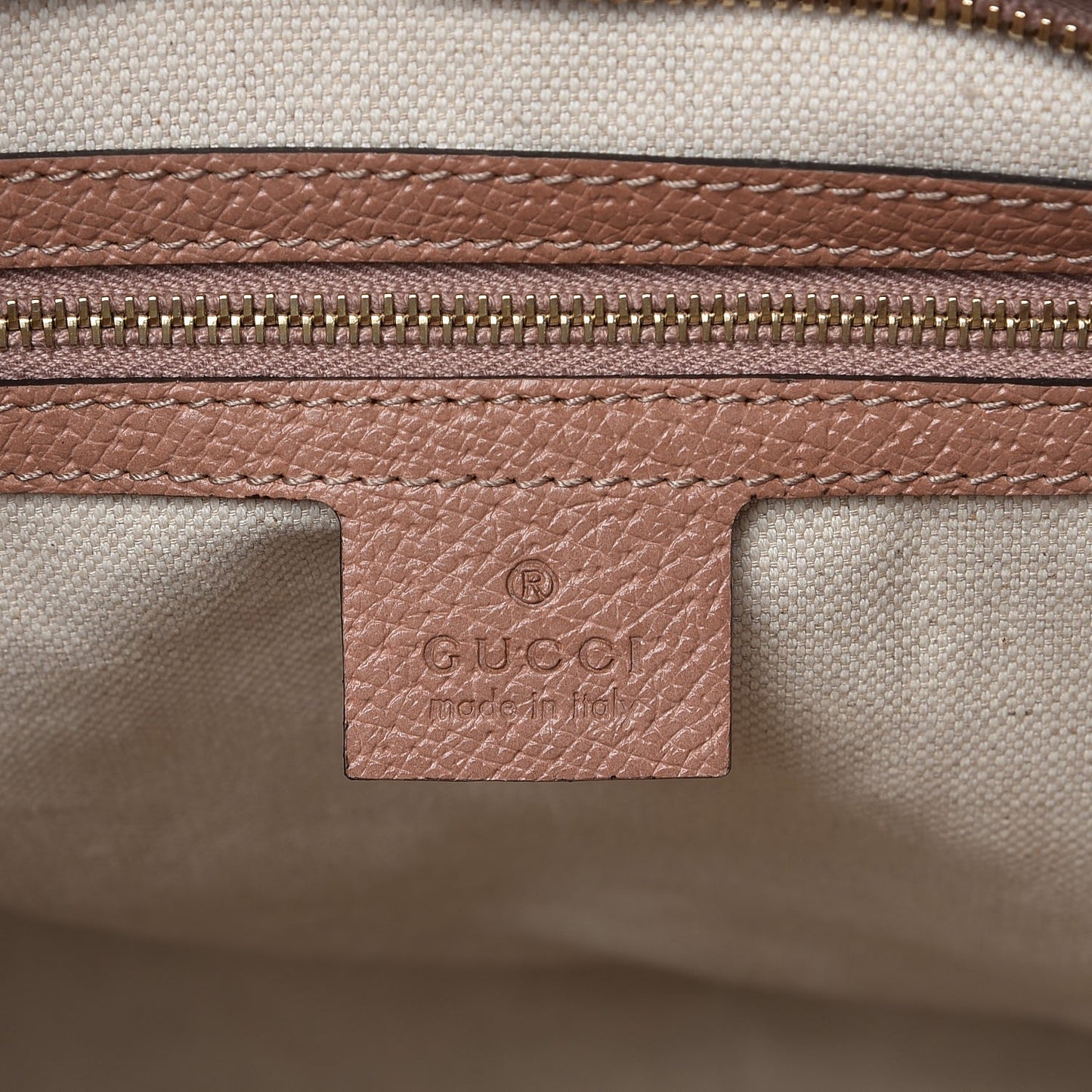 Monogram Medium Bree Zippered Tote Beige Dark Cipria