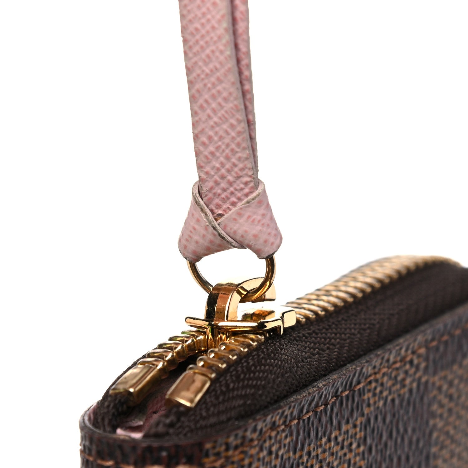 Louis Vuitton Damier Ebene Clemence Wallet Rose Ballerine 8 of 9