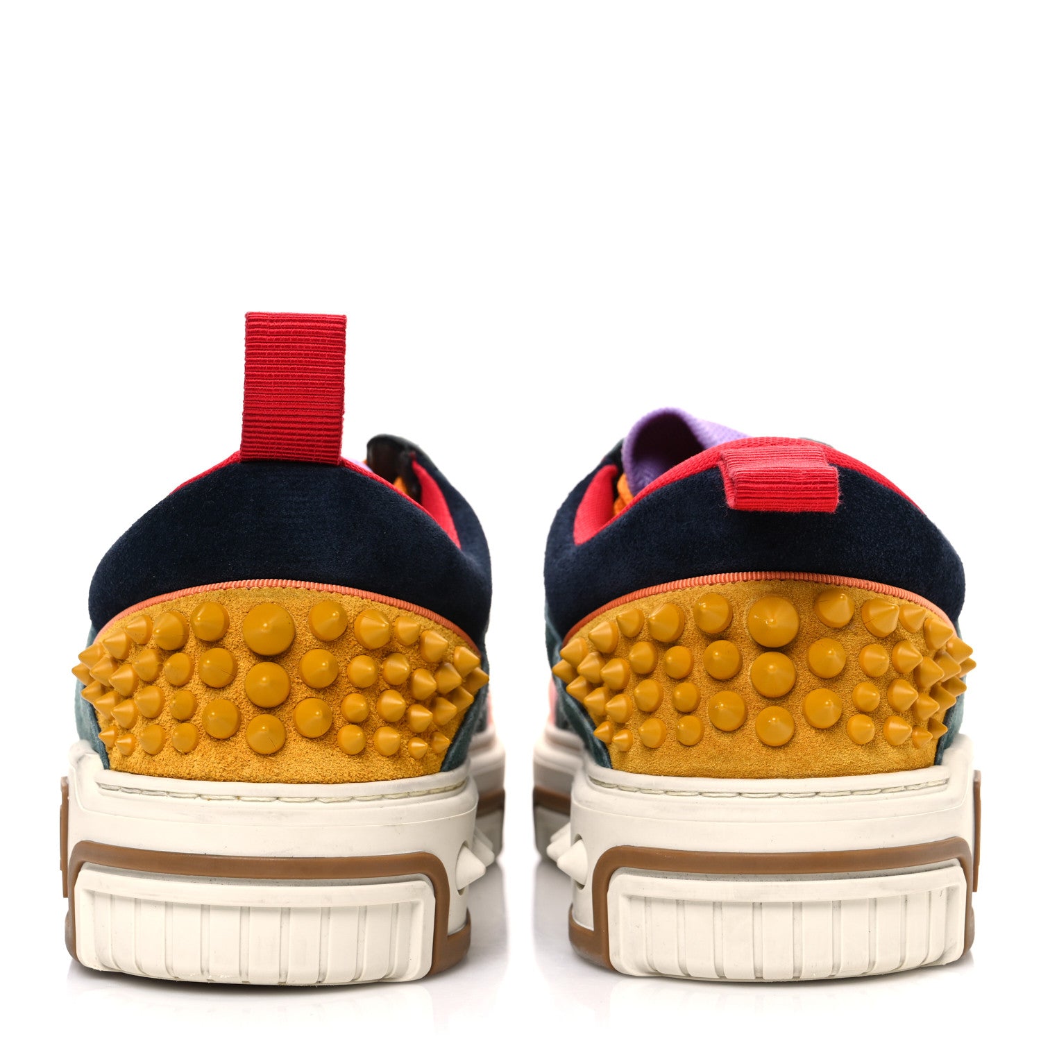 Christian Louboutin Calfskin Suede Spike Astroloubi Donna Low Top Sneakers 38 Multicolor 6 of 8