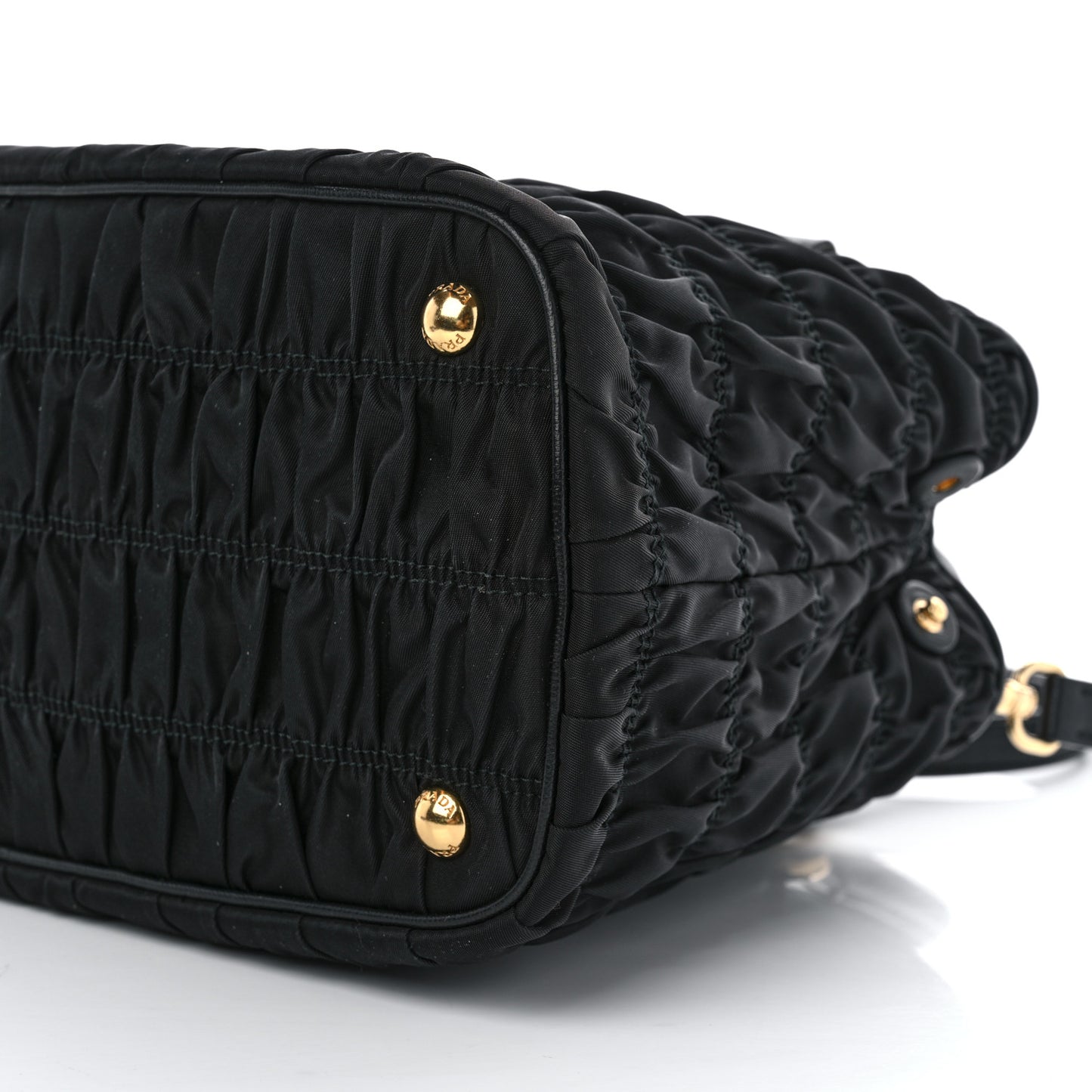Tessuto Nylon Gaufre Small Tote Black
