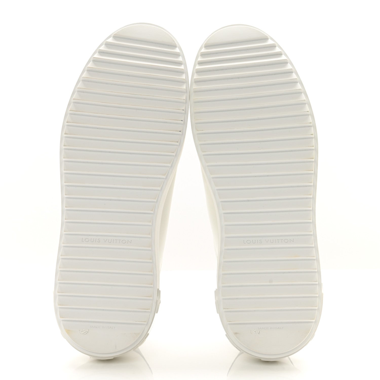 Louis Vuitton Lambskin Monogram Time Out Sneakers 39 White 5 of 8