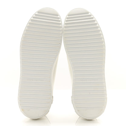 Louis Vuitton Lambskin Monogram Time Out Sneakers 39 White 5 of 8