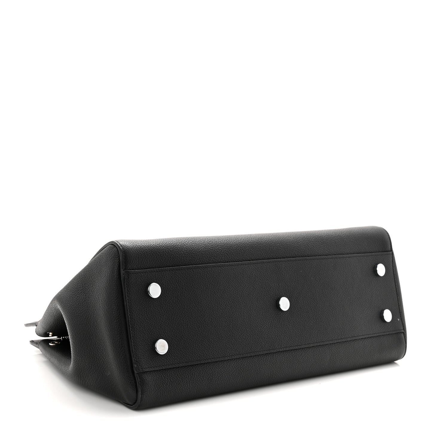 Grained Calfskin Medium Cabas Rive Gauche Black