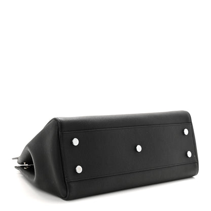 Saint Laurent Grained Calfskin Medium Cabas Rive Gauche Black 4 of 11