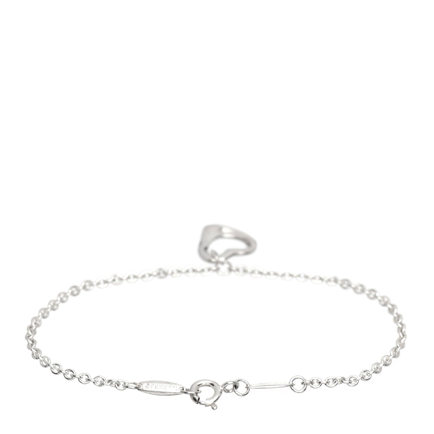 Sterling Silver Elsa Peretti Open Heart Charm Bracelet