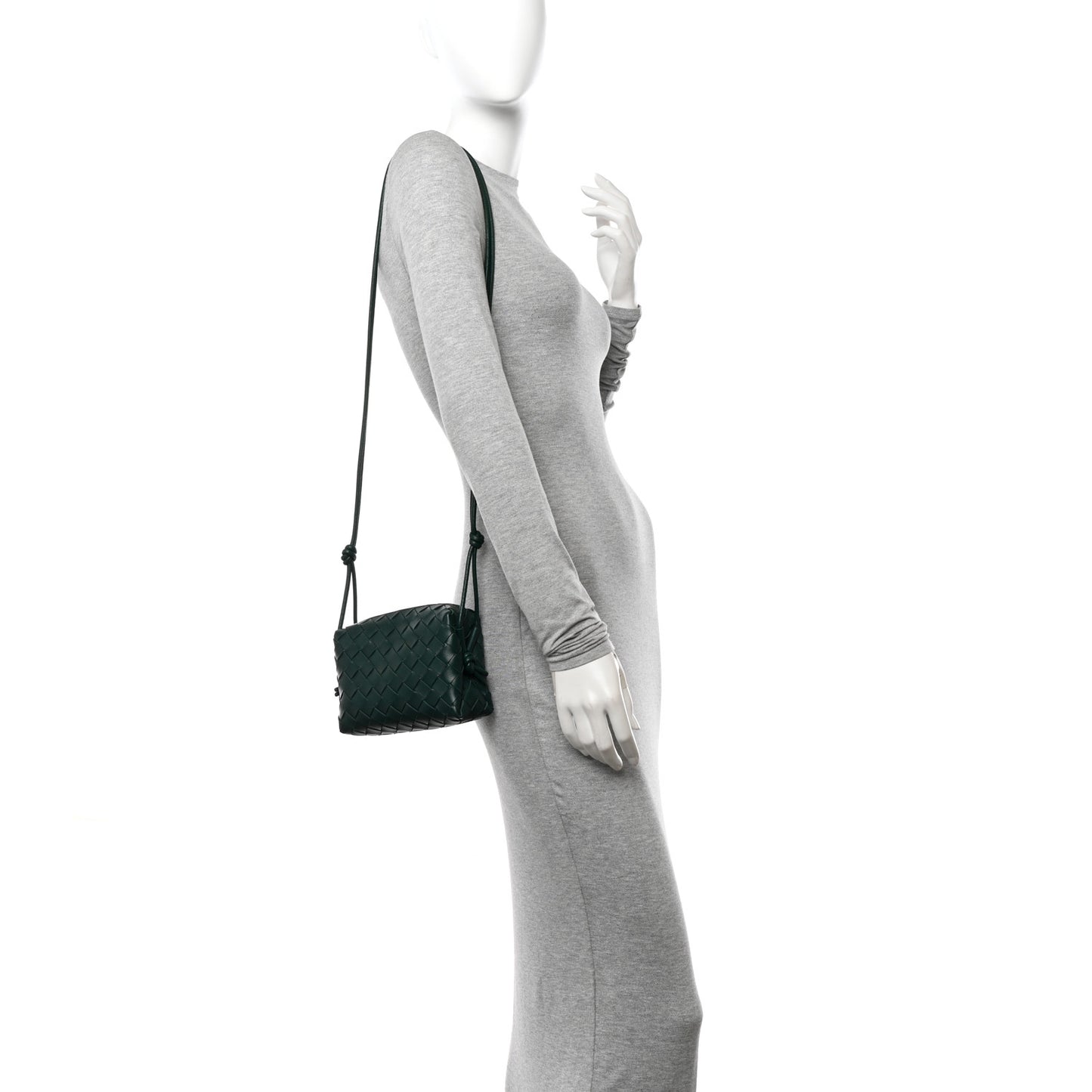 Nappa Intrecciato Mini Loop Camera Bag Raintree