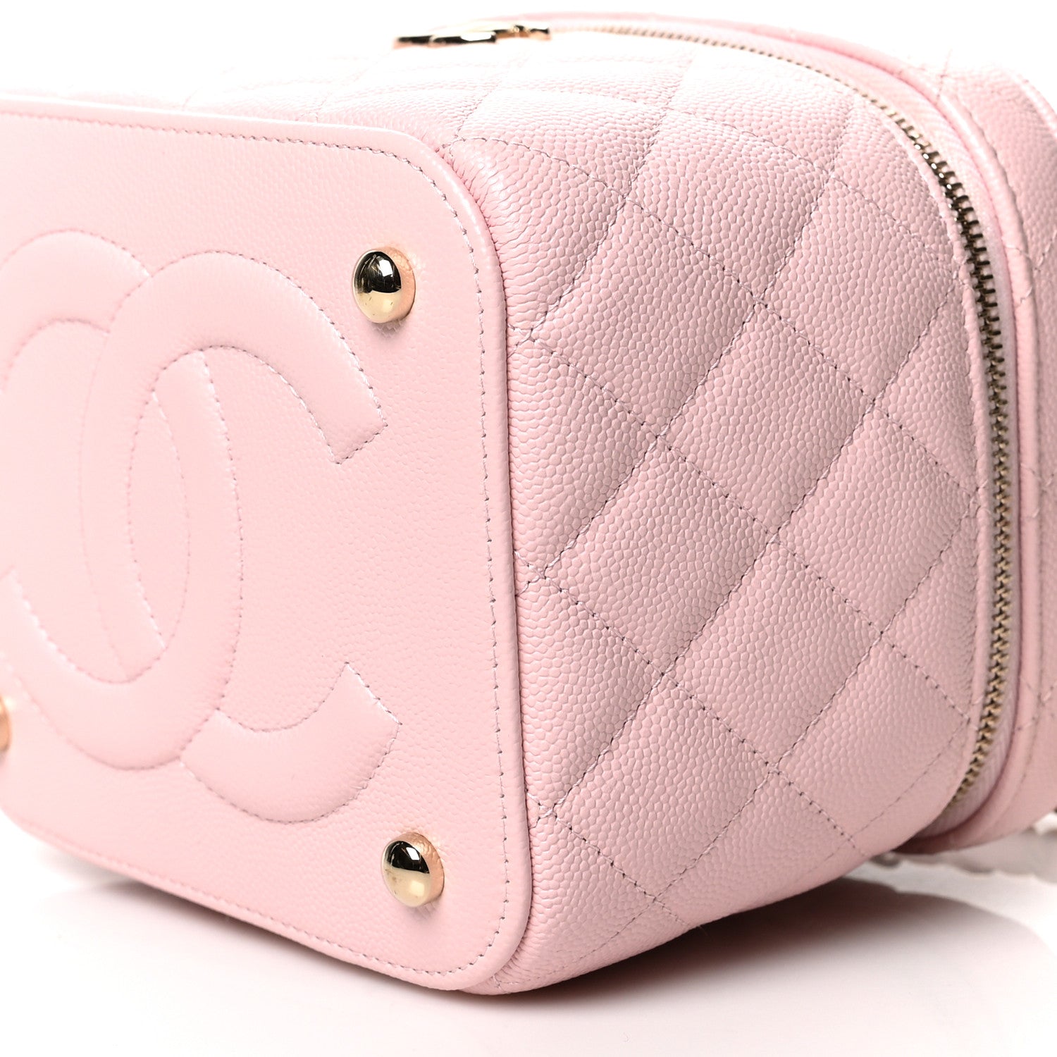 Chanel Caviar Quilted Small CC Vanity Case Light Pink 10 of 10
