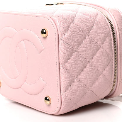 Chanel Caviar Quilted Small CC Vanity Case Light Pink 10 of 10