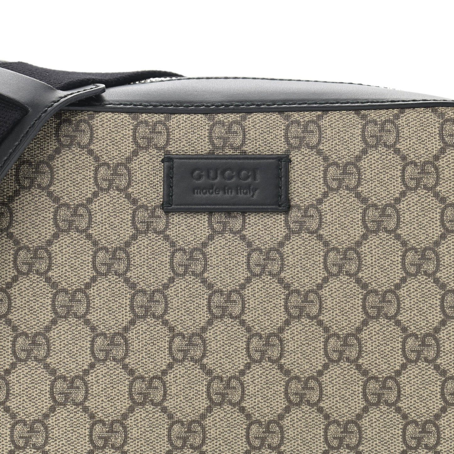 GG Supreme Monogram Camera Bag Beige Black