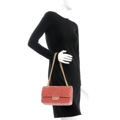 Chanel Velvet Quilted 2.55 Reissue 225 Flap Pink 2 of 10