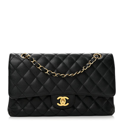 Chanel Caviar Quilted Medium Double Flap Black 1 of 14