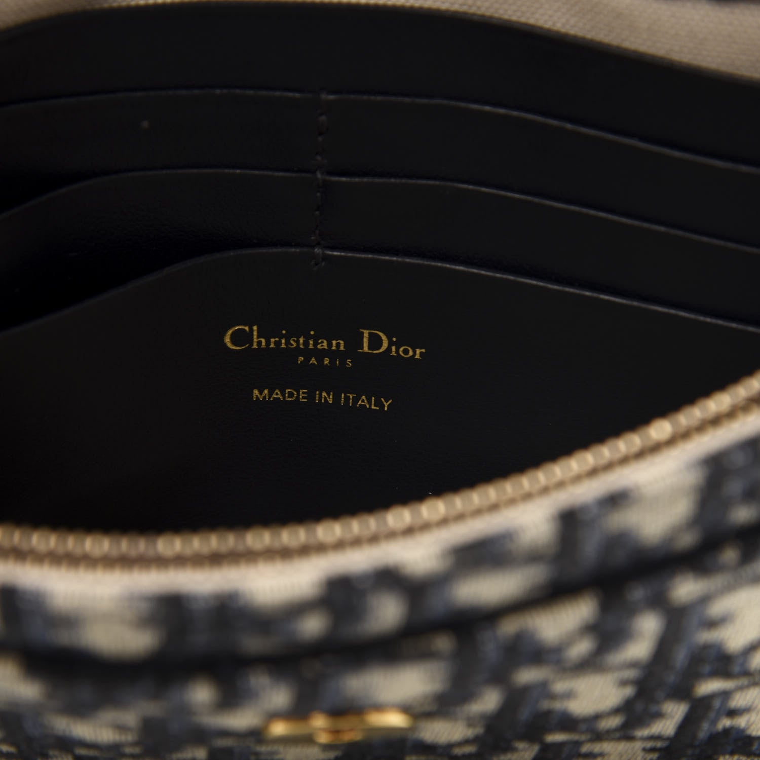 Christian Dior Oblique Saddle Chain Pouch Blue 10 of 12