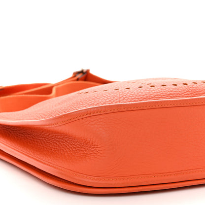Hermes Taurillon Clemence Evelyne III PM Feu 9 of 12