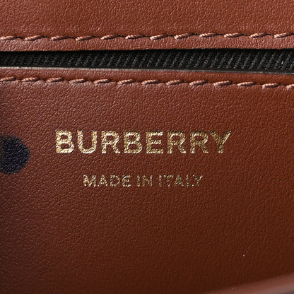 Burberry Calfskin Giant Check E-Canvas Note Crossbody Bag Dark Birch Brown 6 of 9