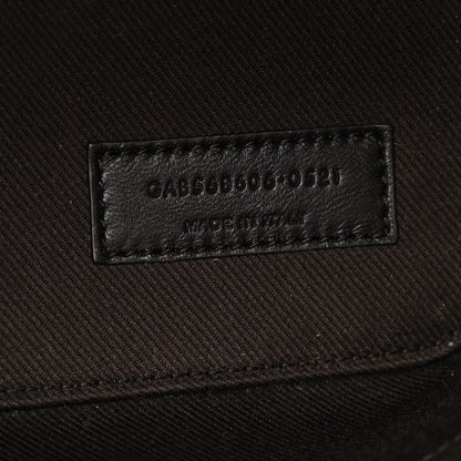 Saint Laurent Canvas Smooth Calfskin Le Monogramme Striped Bucket Bag Brown 7 of 10