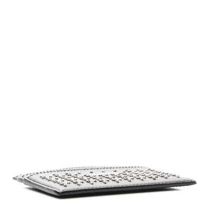 Saint Laurent Calfskin Studded Credit Card Case Black 4 of 7