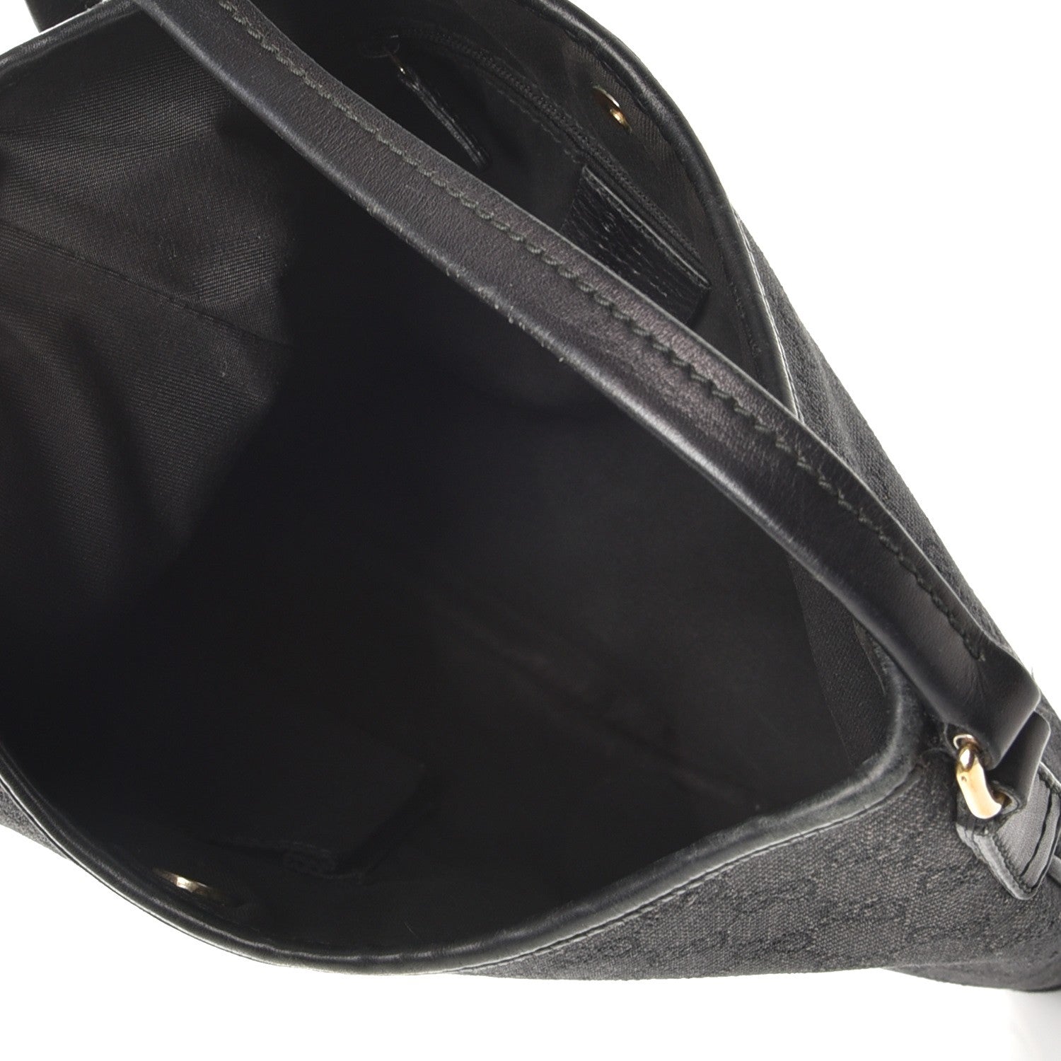 Gucci Denim Monogram Medium New Britt Hobo Black 5 of 10