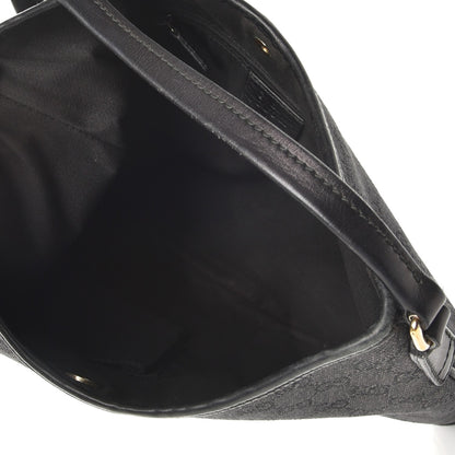 Gucci Denim Monogram Medium New Britt Hobo Black 5 of 10