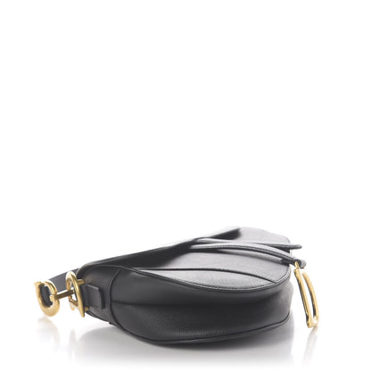 Christian Dior Grained Calfskin Saddle Bag Black 4 of 10