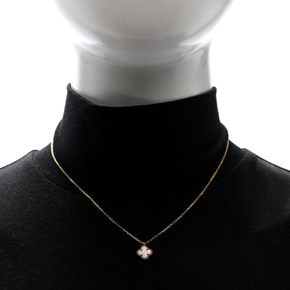 Van Cleef & Arpels 18K Rose Gold Gray Mother of Pearl Sweet Alhambra Pendant Necklace 2 of 4